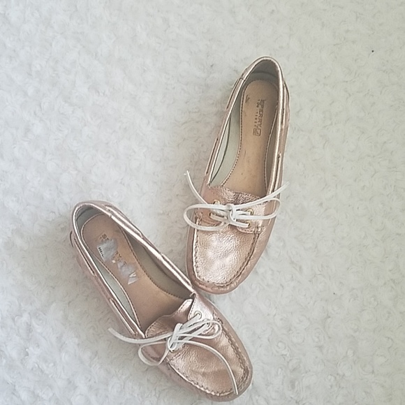 Sperry Shoes - Sperry rose gold leather boat shoes